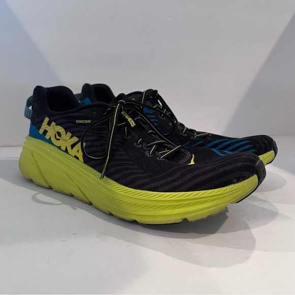 Men’s US 11 Hoka One One Rincon Black Citrus Running Sneakers 1102874 BCTRS - Picture 8 of 16